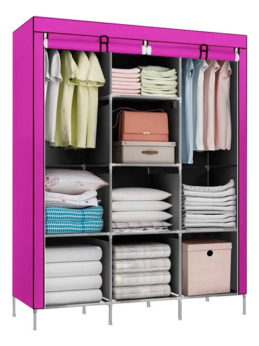 Organizador de roupascaixa DecoTeam 28105 - Loi Brasil tamanho g com 8 divisores color rosa