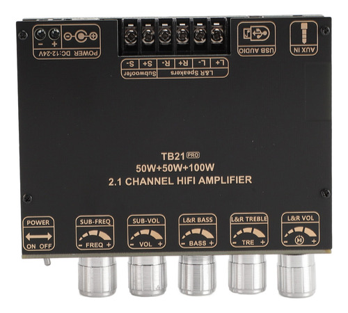 Módulo Amplificador De Potencia Placa De 2.1 Canales 50wx2 P