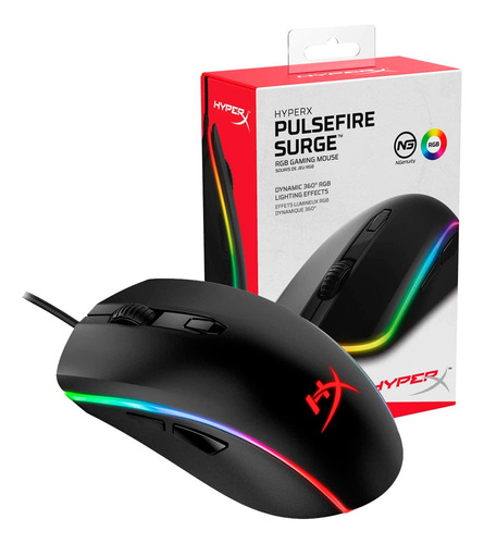 Mouse Hyperx  Pulsefire Surge  Negro