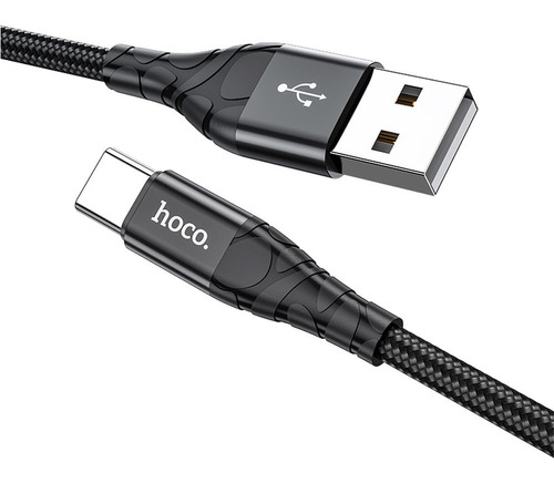 Cable Hoco Du02 Plus Usb A Tipo C 2m Negro