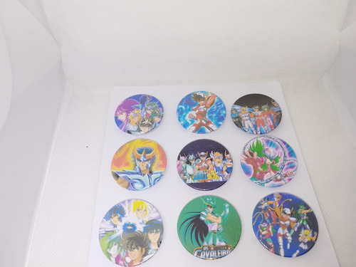 Imagem 3 de 4 de Cartela De Bottons Cavaleiros Do Zodíaco | Anime | Broches