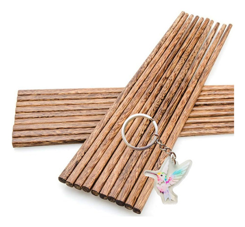 10 Pares Palillos De Madera Palillo Reutilizables,saludables