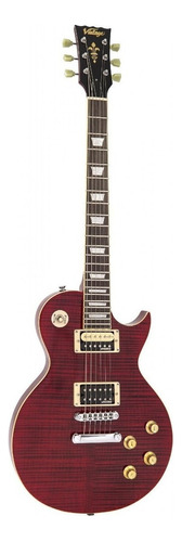Guitarra eléctrica Vintage Reissued Series V100T de caoba flamed trans wine red con diapasón de lignum rosa