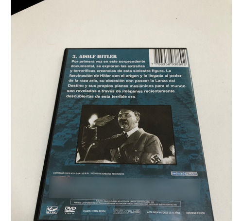 La Historia Secreta Del Tercer Reich Dvd Hitler Documental (Usado)