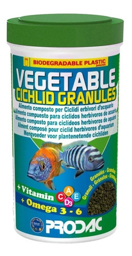 Ração Prodac Vegetable Cichlid Granules 100g - Herbívoros