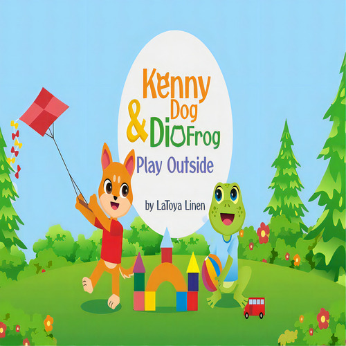 Kenny Dog And Dio Frog Play Outside: Play Outside, De Linen, Latoya., Vol. 1. Editorial Lightning Source Inc, Tapa Blanda En Inglés