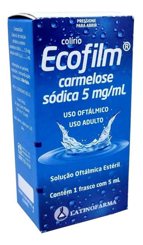 Ecofilm 5mg Solução Oftálmica Frasco Gotejador Com 5ml