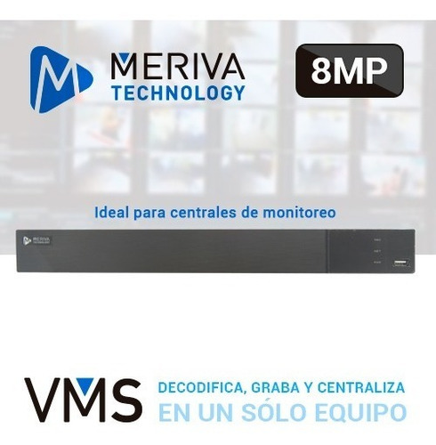 Nvr Vms Meriva 16 Canales 8 Mp Audio Alarma Mvms - 2116