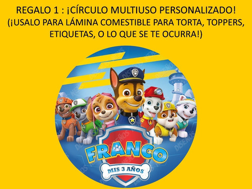 Paw Patrol Logo Personalizado Digital Patrulla