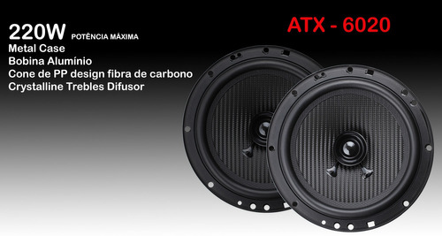 Par De Falantes 6 Triaxial 55 Watts Rms Polyvox Atx 6020