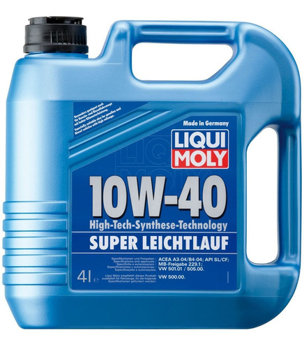 Aceite Liqui Moly 10w40 4l Sintetico X4l