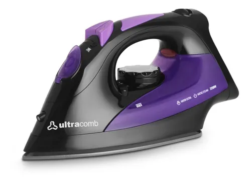 comprar Plancha A Vapor Ultracomb 2250w Antiadherente Rociador Negro