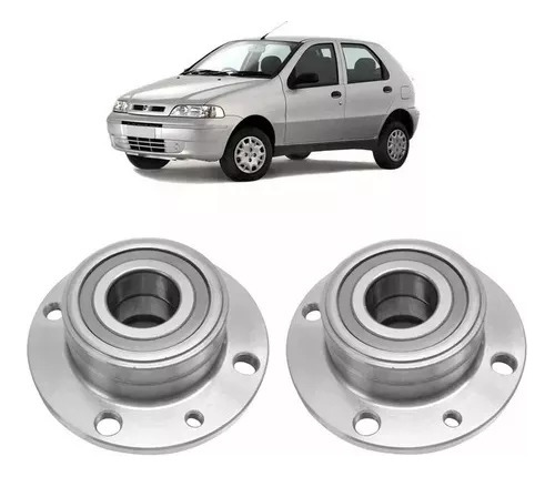 Par Cubo Roda Traseiro Palio 1996 A 2014 C/ Rolamento S/ Abs