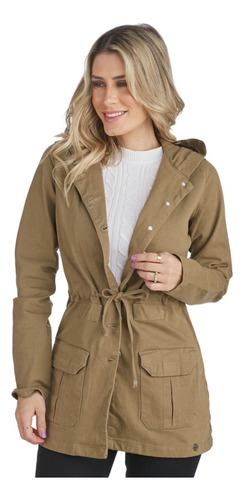 Jaqueta Feminina Parka Premium Fashion Capuz Envio Imediato