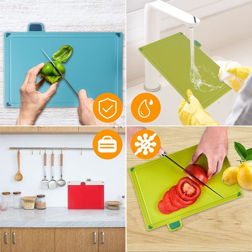 Tabla De Cortar De Cocina Multicolor Antibacteriana
