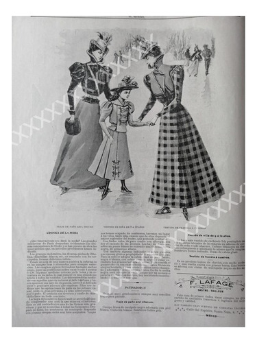Grabado Antiguo 1897 Modas De Ese Año /138