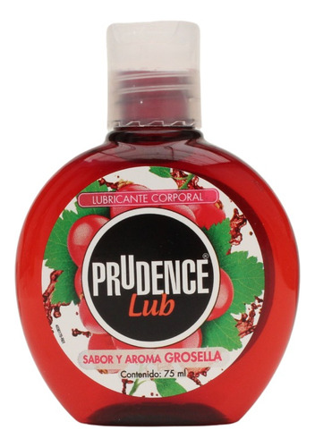 Lubricante Comestible Base Agua Prudence Lub 75ml - Grosella
