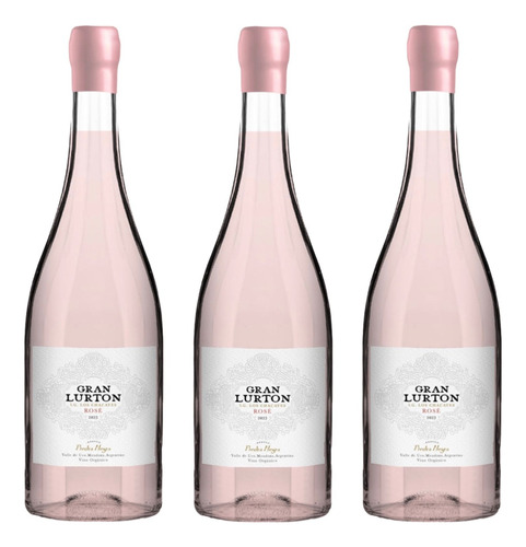 Pack X3 Gran Lurton Rose - Vino Rosado Valle De Uco Organico