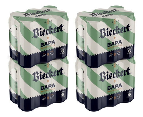 Pack X24 Cerveza Bieckert Bapa Lata 473ml