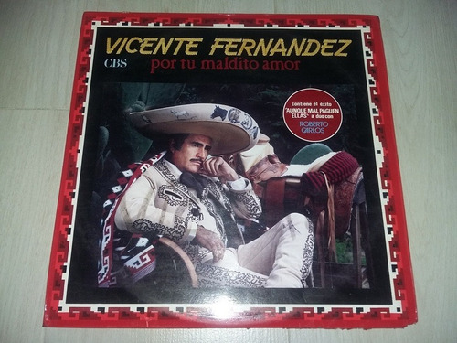 Lp Vinilo Disco Vinyl Vicente Fernández Por Tu Maldito Amor