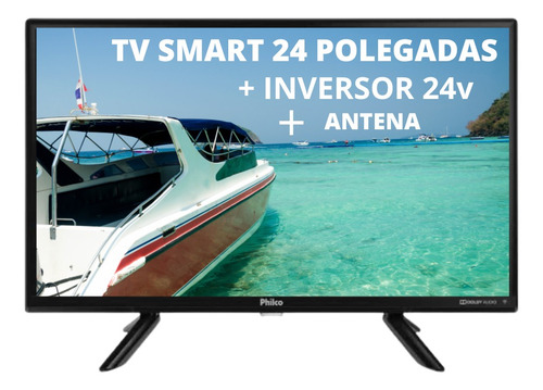 Televisão 24 Para Caminhão Internet Antena Conversor 24volt