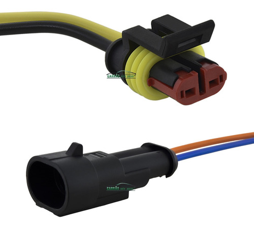 Soquete Plug Conector Macho Fêmea Kit 2 Vias