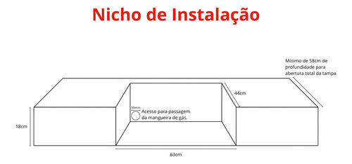 Churrasqueira A Gás Em Inox De Embutir 4 Queimadores