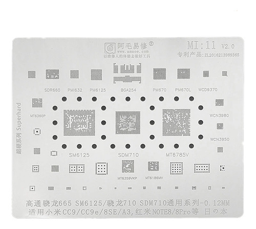 Stencil Amaoe Sm6125 Mi.11 T0.12mm