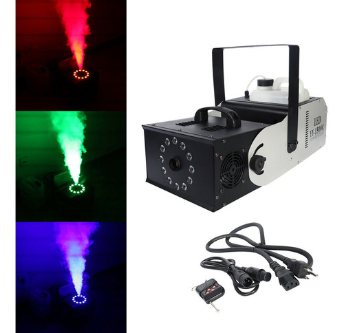 Máquina De Humo 1500w Dmx Con 12 Luces Led Rgb Y Control