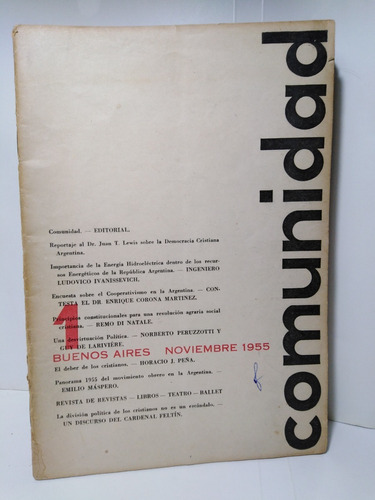 Revistas Comunidad Números 1 Al 9 Años 1955-59