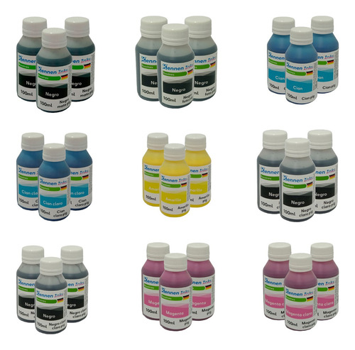 Tinta Kennen Inks Para Epson 7900 9890 9900 Combo 9x300ml