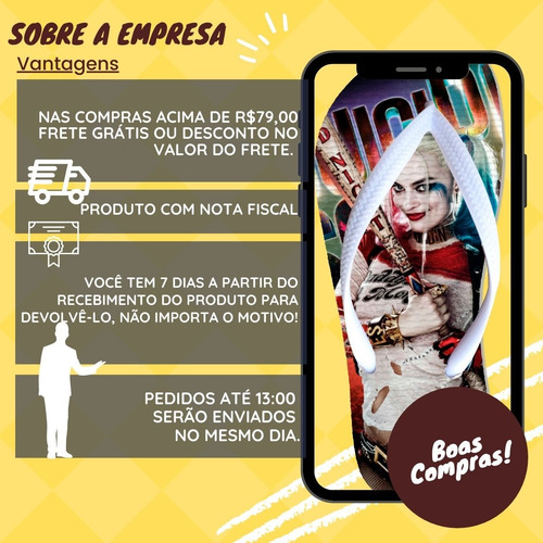 Imagem 7 de 7 de Chinelo Da Arlequina Com Caneca De Brinde Postagem Em 24hs