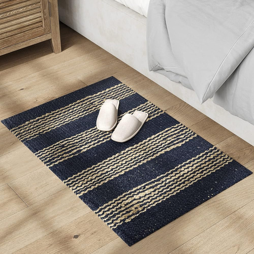 Barnyard Designs 2x3 Handspun Natural Indoor Yute Area Rug, 