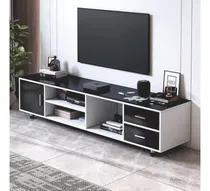 Comprar Centro De Entretenimiento Tv Minimalista Moderno Con Cajón Color Blanco