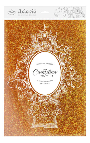 Cuentilina By Adorie- Brillos Clásicos X 10 Hojas Color Oro Llave Mágica