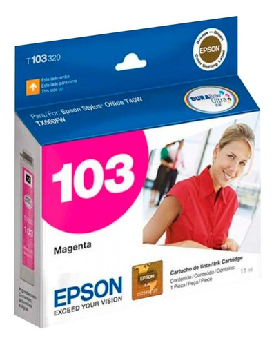 Cartucho Original Epson T103 Magenta T103320 T40 Tx515 Tx600