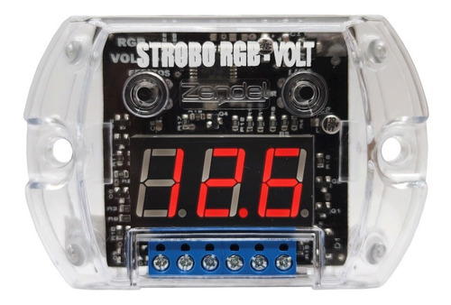 Imagem 5 de 8 de Kit Strobo Automotivo Rgb Zendel Com Voltímetro Integrado