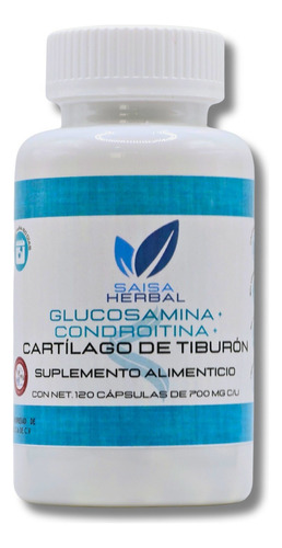 Glucosamina + Condroitina + Cartílago De Tiburón Con 120 Cápsulas Sabor Natural SAISA HERBAL