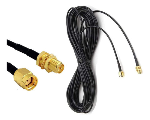 Cable De Extensin De Antena Wifi De 10 Pies Rg174 Rp-sma Cab