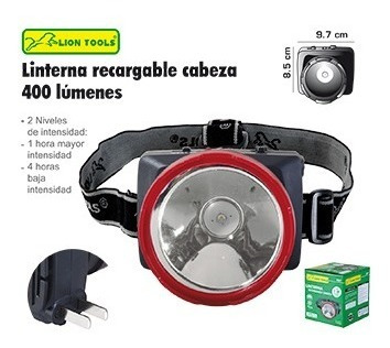 Linterna Recargable Para Cabeza 400 Lumen