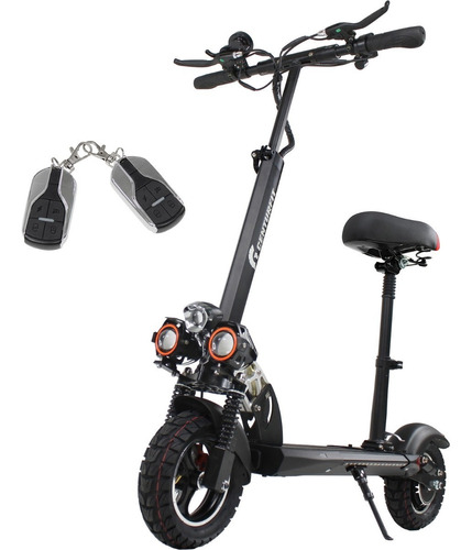 Scooter Electrico Con Asiento Luz Led Usb Alarma 48 Km/h