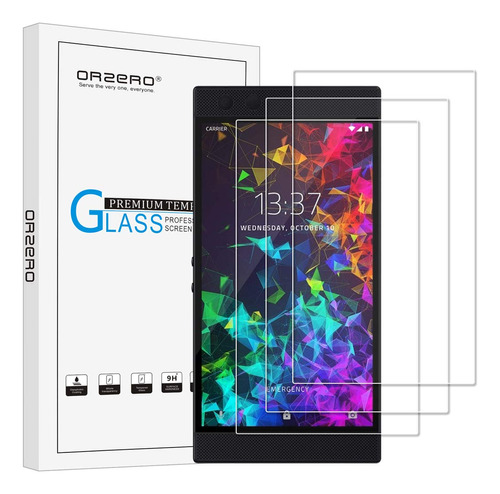 Orzero Razer Phone Protector Pantalla Cristal Templado Arc