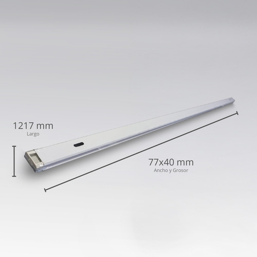 Paquete de 10 piezas Gabinete Canaleta Doble T8 120cm Wga-001 Estructura Blanco