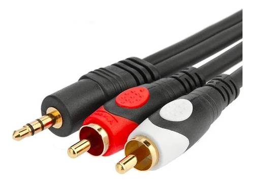 Cable 2x1 Plug 3,5 A Rca De Audio 3 Metros  Rh9181