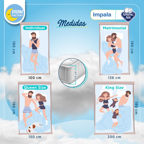 Colchón Spring Air Impala Plus King Size Firme Pilow Top