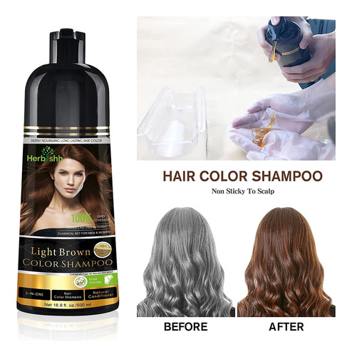 Champú Color Herbal After Con Tinte 500ml Aceite Argán 30ml