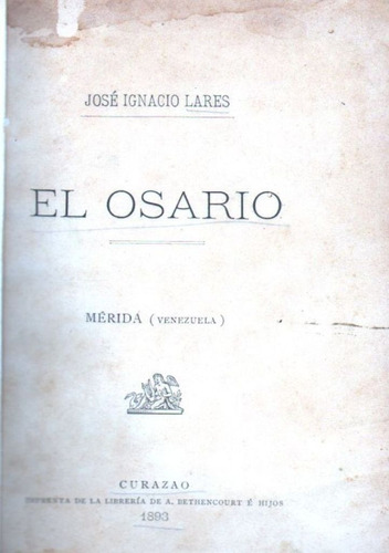 El Osario Merida 1893 Jose Ignacio Lares