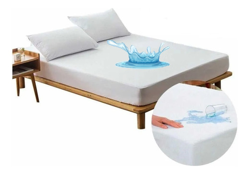 Forro Protector Plástico Antifluidos Cama 1 M