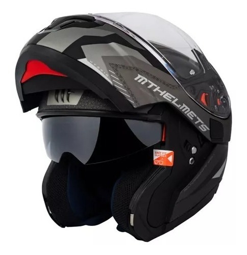 Casco Mt Helmets Atom Sv Transcend Rebatible Doble Visor Cts