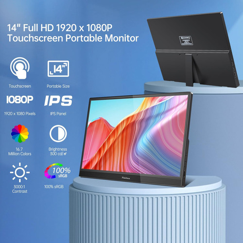 Monitor Portátil Con Pantalla Táctil, Monitor De Computadora
